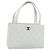 CHANEL Hand Bag Lamb Skin White Gold CC