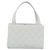 CHANEL Hand Bag Lamb Skin White Gold CC - vista 2