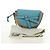 LOEWE Gate Bag Shoulder Bag Raffia Light Blue Gold - vista 12