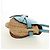 LOEWE Gate Bag Shoulder Bag Raffia Light Blue Gold - vista 4