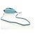LOEWE Gate Bag Shoulder Bag Raffia Light Blue Gold - vista 7