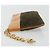 Céline CELINE C Macadam Chain Clutch Bag Suede Brown Gold - vista 4