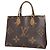 Borsa Tote Louis Vuitton OnTheGo MM Marrone