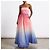Vestido com gradiente Zimmermann Rosa Azul - vista 2