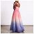 Vestido com gradiente Zimmermann Rosa Azul - vista 3