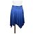 Pierre Balmain Falda asimétrica plisada de seda azul