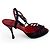 Dolce & Gabbana Sandali con Tacco in Camoscio Nero e Rosso