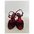 Dolce & Gabbana Sandali con Tacco in Camoscio Nero e Rosso - vista 4