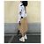 Vestido Prada Runway SS19 de seda con tachuelas Negro Blanco Beige - vista 17