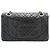 Chanel Vintage Classic Double Flap Quilted Lambskin Small Nero - vista 2