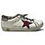 Golden Goose Weiße Leder-Sneaker Low-Top mit rotem Stern