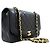Diana Chanel Vintage Chain Curved Flap Quilted Leather Medium Nero - vista 3