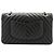 Chanel Timeless - Classic Double Flap Chevron Lambskin Medium Nero - vista 2