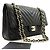 Chanel Timeless - Classic Double Flap Chevron Lambskin Medium Nero - vista 3