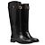 Valentino Garavani Botas altas de piel VLogo Negras Negro