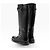 Valentino Garavani Botas altas de piel VLogo Negras Negro - vista 2