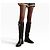 Valentino Garavani Botas altas de piel VLogo Negras Negro - vista 5