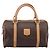 Céline Borsa Boston CELINE Macadam Canvas PVC Leather Brown Gold Auth 197624A Marrone D'oro - vista 13
