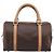 Céline Borsa Boston CELINE Macadam Canvas PVC Leather Brown Gold Auth 197624A Marrone D'oro - vista 2
