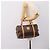 Céline Borsa Boston CELINE Macadam Canvas PVC Leather Brown Gold Auth 197624A Marrone D'oro - vista 21