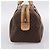 Céline Borsa Boston CELINE Macadam Canvas PVC Leather Brown Gold Auth 197624A Marrone D'oro - vista 3