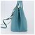 Borsa Tote PRADA Pelle Saffiano 2 vie Blu Chiaro Oro Auth 195486A D'oro - vista 3