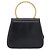 Borsa Salvatore Ferragamo Gancini in pelle nera e oro Auth 196959A Nero D'oro - vista 3