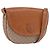 16 Céline CELINE Macadam Canvas Schultertasche PVC Beige Gold Auth 197832A Golden