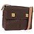 Céline Borsa a tracolla CELINE Macadam Canvas PVC Leather Brown Gold Auth 197808V Marrone D'oro