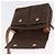 Céline Borsa a tracolla CELINE Macadam Canvas PVC Leather Brown Gold Auth 197808V Marrone D'oro - vista 17