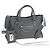 BALENCIAGA Classic Metallic Ege City Bag Leather 2way Gray 432831 Auth 197181SAM Marrone Argento