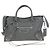 BALENCIAGA Classic Metallic Ege City Bag Leather 2way Gray 432831 Auth 197181SAM Marrone Argento - vista 13