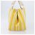 Borsa a mano BALENCIAGA Navy Cabas S Canvas Giallo Argento Auth 200904A - vista 4