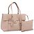 Borsa Tote Salvatore Ferragamo Gancini in pelle rosa e oro Auth 199216V D'oro