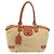 BURBERRY Blue Label Tote Bag Stroh Leder Beige Gold Auth 196608 Golden - Ansicht 13
