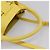 Céline CELINE Big Bag Bucket Nano Borsa a Mano Pelle 2way Giallo Argento Auth 199091M - vista 7