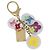 LOUIS VUITTON Porte Cles Fleur Charm Metal Gold Clear M60046 LV Auth 199068 D'oro
