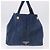 Sac à main PRADA Canapa GM Denim Blue Gold Auth 197708 Bleu Doré - vue 4