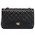 Borsa CHANEL Matelasse 30 Chain Double Flap Bag Lamb Skin Gold Black Auth yk20815SAM Nero D'oro - vista 2