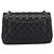Borsa CHANEL Matelasse 30 Chain Double Flap Bag Lamb Skin Gold Black Auth yk20815SAM Nero D'oro - vista 3