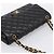 Borsa CHANEL Matelasse 30 Chain Double Flap Bag Lamb Skin Gold Black Auth yk20815SAM Nero D'oro - vista 6
