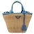 Borsa a mano PRADA in rattan 2way Marrone Oro Auth 199110V D'oro - vista 13