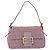 Borsa FENDI Zucchino Canvas Mini Mamma Baguette Bag Purple Silver Auth ki6806M Argento Porpora - vista 13
