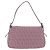 Borsa FENDI Zucchino Canvas Mini Mamma Baguette Bag Purple Silver Auth ki6806M Argento Porpora - vista 2