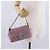 Borsa FENDI Zucchino Canvas Mini Mamma Baguette Bag Purple Silver Auth ki6806M Argento Porpora - vista 24
