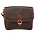 Céline Borsa a tracolla CELINE Macadam PVC Pelle Marrone Oro Auth 197775 D'oro - vista 2