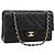Borsa CHANEL Double Flap Chain Matelasse 25 Lamb Skin Black Gold CC Auth yk20822SM Nero D'oro