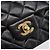 Borsa CHANEL Double Flap Chain Matelasse 25 Lamb Skin Black Gold CC Auth yk20822SM Nero D'oro - vista 14