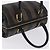 Pequin Borsa Boston FENDI Pecan Canvas PVC Nero Marrone oro Auth 199677V D'oro - vista 6