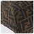 Borsa Tote FENDI Zucca Canvas Marrone Nero Auth 197739A - vista 8